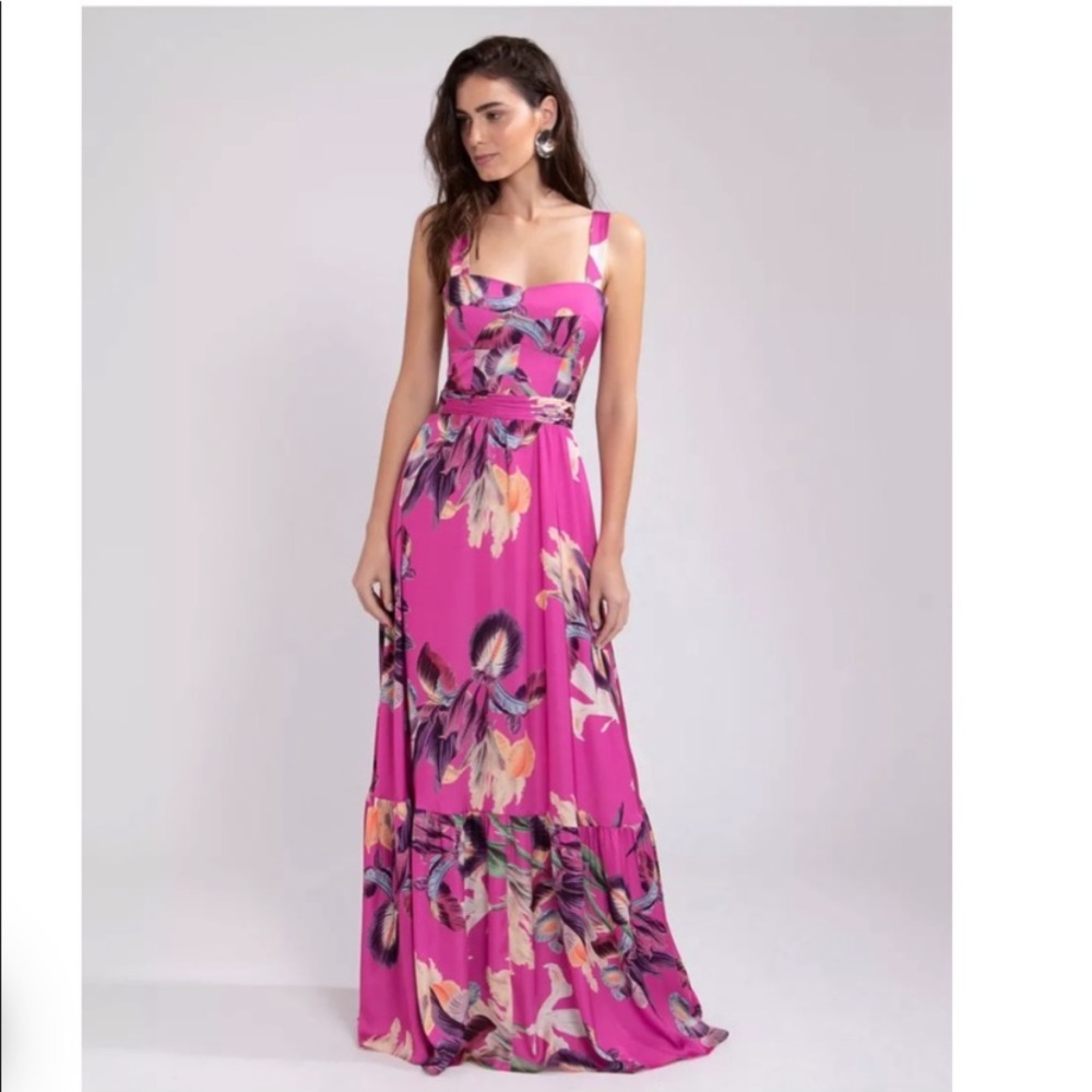 Patbo Grace Print Maxi Dress Floral Size 6